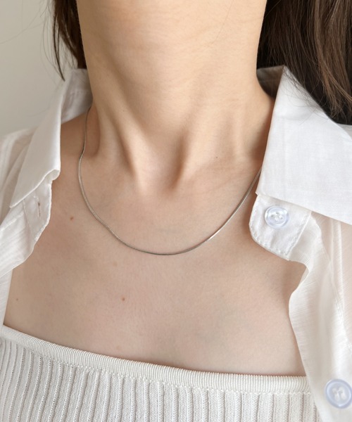 iso（イソ）の「2連スネークチェーンネックレス/セパレート（ネックレス・レディース・ゴールド/シルバー/ピンク・FREE）」の13枚目の写真