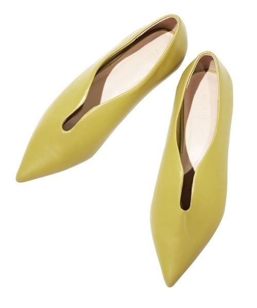 【セール】デザインカットフラットシューズ（パンプス）｜anuans（アニュアンス）