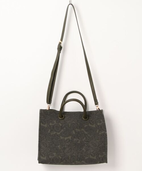 FREE'S MART（フリーズマート）の「エンボスペイズリーバッグ（ショルダーバッグ・レディース・ブラウン/ホワイト/ブラック/カーキ/オレンジ・ﾌﾘ-）」の4枚目の写真