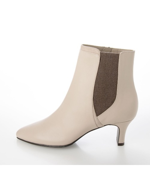Riz raffinee（リズラフィーネ）の「ポインテッドトゥサイドゴアショートブーツ（ブーツ・レディース・ブラック/アイボリー/グレー・23cm/24cm/23.5cm/24.5cm）」の5枚目の写真