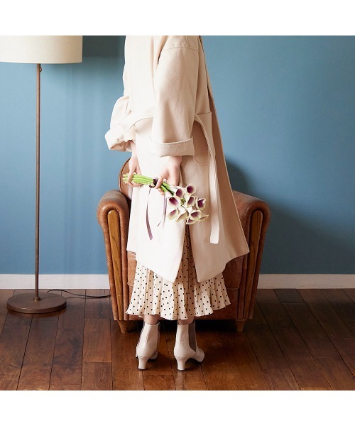 Riz raffinee（リズラフィーネ）の「ポインテッドトゥサイドゴアショートブーツ（ブーツ・レディース・ブラック/アイボリー/グレー・23cm/24cm/23.5cm/24.5cm）」の15枚目の写真