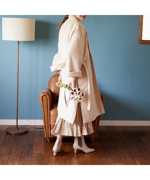 Riz raffinee（リズラフィーネ）の「ポインテッドトゥサイドゴアショートブーツ（ブーツ・レディース・ブラック/アイボリー/グレー・23cm/24cm/23.5cm/24.5cm）」の16枚目の写真