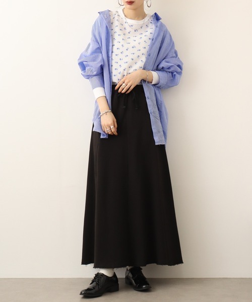 JEMORGAN（ジェーイーモーガン）の「JEMORGAN ワッフルレトロ花柄ラグランロングスリーブＴ（パック入り）（Tシャツ/カットソー・レディース・ホワイト/杢グレー・FREE）」の4枚目の写真