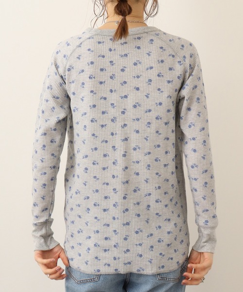 JEMORGAN（ジェーイーモーガン）の「JEMORGAN ワッフルレトロ花柄ラグランロングスリーブＴ（パック入り）（Tシャツ/カットソー・レディース・ホワイト/杢グレー・FREE）」の15枚目の写真