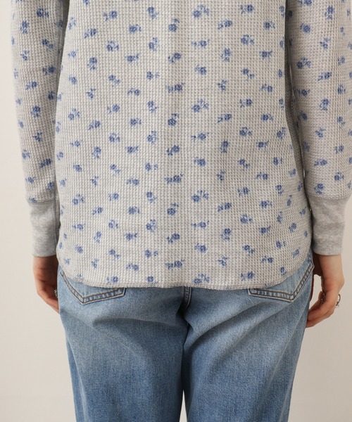 JEMORGAN（ジェーイーモーガン）の「JEMORGAN ワッフルレトロ花柄ラグランロングスリーブＴ（パック入り）（Tシャツ/カットソー・レディース・ホワイト/杢グレー・FREE）」の18枚目の写真