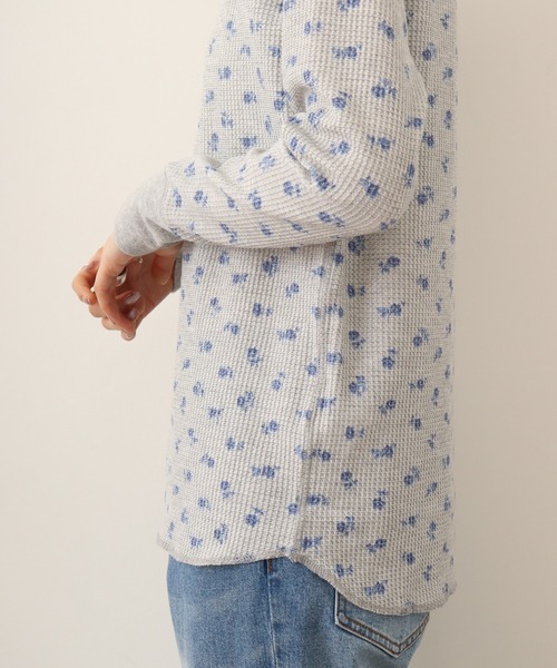 JEMORGAN（ジェーイーモーガン）の「JEMORGAN ワッフルレトロ花柄ラグランロングスリーブＴ（パック入り）（Tシャツ/カットソー・レディース・ホワイト/杢グレー・FREE）」の17枚目の写真