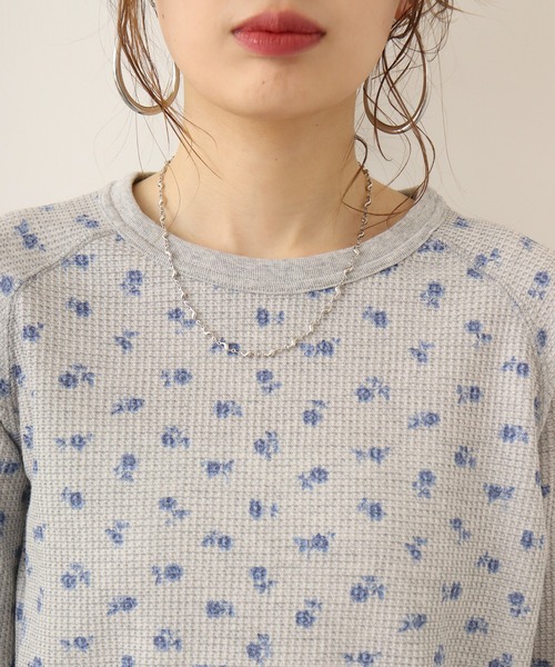 JEMORGAN（ジェーイーモーガン）の「JEMORGAN ワッフルレトロ花柄ラグランロングスリーブＴ（パック入り）（Tシャツ/カットソー・レディース・ホワイト/杢グレー・FREE）」の16枚目の写真