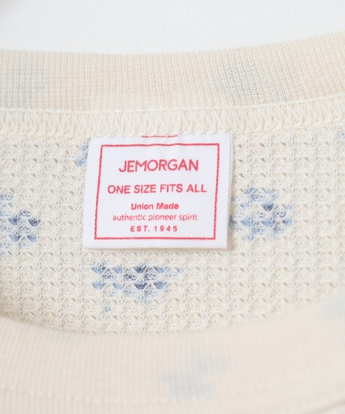 JEMORGAN(ジェーイーモーガン)の「JEMORGAN ワッフルレトロ花柄ラグランロングスリーブT(パック入り)(Tシャツ/カットソー・レディース・ホワイト/杢グレー/ナチュラル・FREE/F)」の11枚目の写真