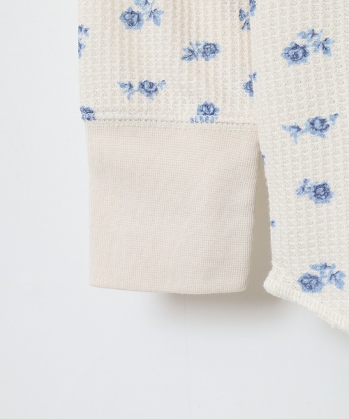 JEMORGAN(ジェーイーモーガン)の「JEMORGAN ワッフルレトロ花柄ラグランロングスリーブT(パック入り)(Tシャツ/カットソー・レディース・ホワイト/杢グレー/ナチュラル・FREE/F)」の15枚目の写真