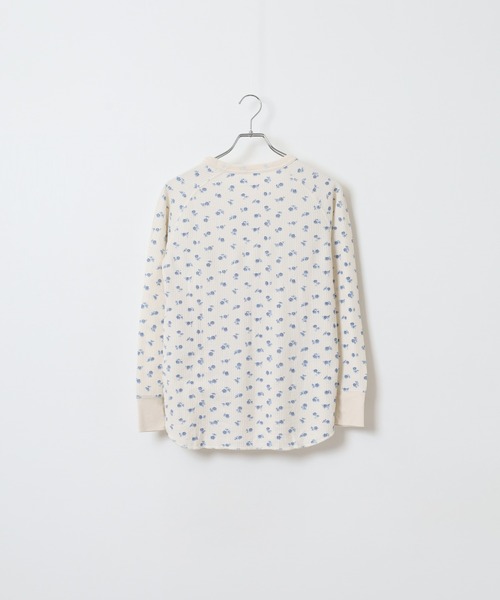 JEMORGAN(ジェーイーモーガン)の「JEMORGAN ワッフルレトロ花柄ラグランロングスリーブT(パック入り)(Tシャツ/カットソー・レディース・ホワイト/杢グレー/ナチュラル・FREE/F)」の14枚目の写真