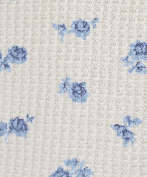JEMORGAN(ジェーイーモーガン)の「JEMORGAN ワッフルレトロ花柄ラグランロングスリーブT(パック入り)(Tシャツ/カットソー・レディース・ホワイト/杢グレー/ナチュラル・FREE/F)」の5枚目の写真