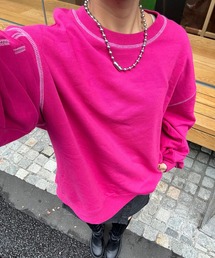 HELLO.SANFRANCISCO | 【HELLO.SANFRANCISCO/ハローサンフランシスコ】配色ステッチオーバースウェット(スウェット)