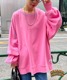 【HELLO.SANFRANCISCO/ハローサンフランシスコ】配色ステッチオーバースウェット