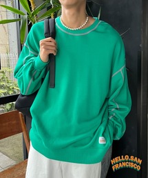 HELLO.SANFRANCISCO | 【HELLO.SANFRANCISCO/ハローサンフランシスコ】 配色ステッチオーバースウェット(スウェット)