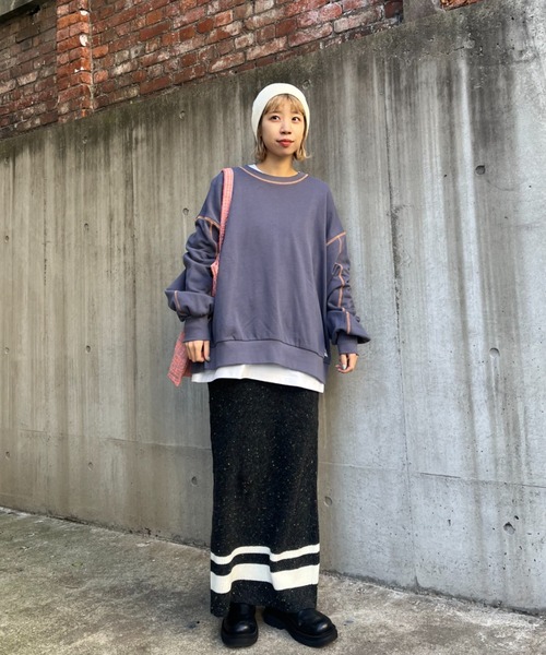 HELLO.SANFRANCISCO/ハローサンフランシスコ】配色ステッチオーバー