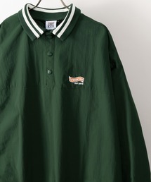 VISION STREET WEAR（ヴィジョンストリートウェア）の「【VISION STREET WEAR／ヴィジョンストリートウェア】リブラインハーフボタンナイロンプルオーバー/バックデザイン/ビッグシルエット（ナイロンジャケット・メンズ）」