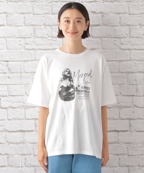 LEPSIM(レプシィム)の「ユーズド風プリントT 122629(Tシャツ/カットソー・レディース・ブラック/グレー/オフホワイト・FREE)」の4枚目の写真