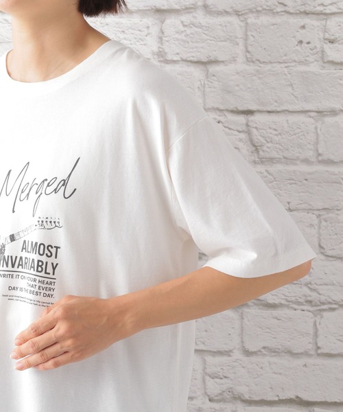 LEPSIM(レプシィム)の「ユーズド風プリントT 122629(Tシャツ/カットソー・レディース・ブラック/グレー/オフホワイト・FREE)」の17枚目の写真