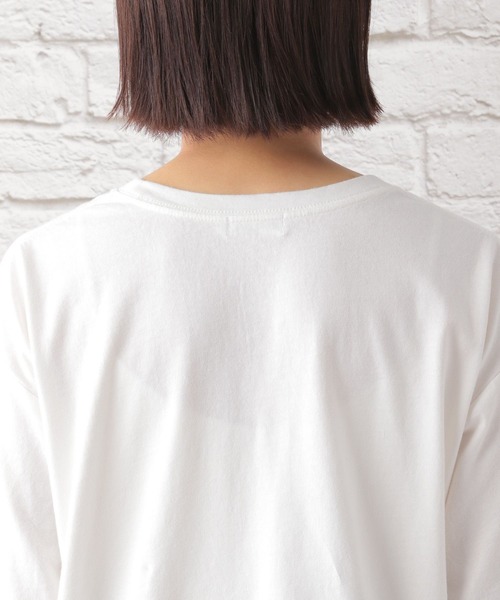 LEPSIM(レプシィム)の「ユーズド風プリントT 122629(Tシャツ/カットソー・レディース・ブラック/グレー/オフホワイト・FREE)」の12枚目の写真