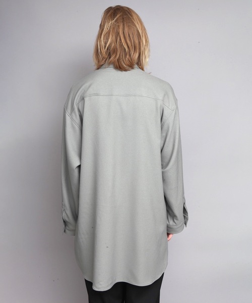 ato（アトウ）の「OVERSIZED CPO（シャツ/ブラウス・メンズ・ブラック/ライトグリーン・44/46/48）」の4枚目の写真