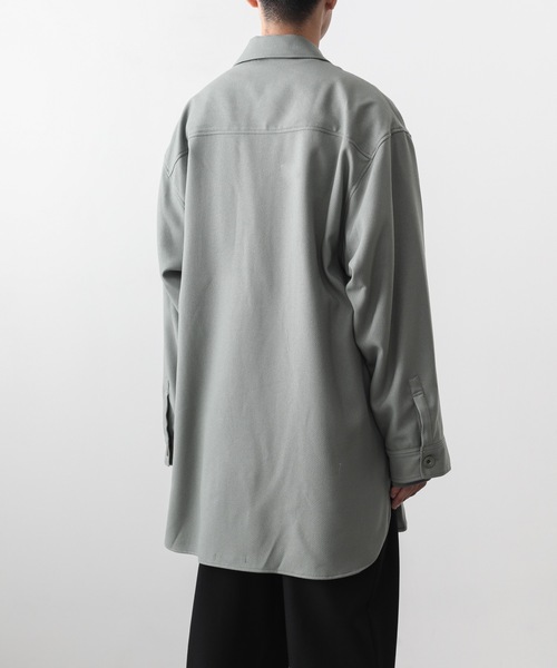ato（アトウ）の「OVERSIZED CPO（シャツ/ブラウス・メンズ・ブラック/ライトグリーン・44/46/48）」の19枚目の写真