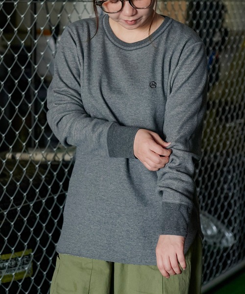 GORDON MILLER(ゴードンミラー)の「GORDON MILLER(ゴードンミラー)ボンバーヒートサーマルクルー2 013(Tシャツ/カットソー・メンズ・タン/杢グレー/ホワイト・L/M/S)」の17枚目の写真