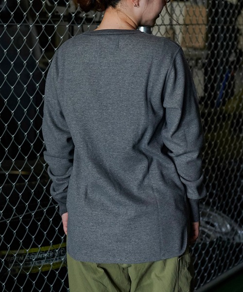 GORDON MILLER(ゴードンミラー)の「GORDON MILLER(ゴードンミラー)ボンバーヒートサーマルクルー2 013(Tシャツ/カットソー・メンズ・タン/杢グレー/ホワイト・L/M/S)」の18枚目の写真