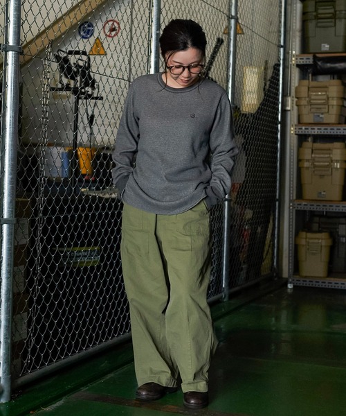 GORDON MILLER(ゴードンミラー)の「GORDON MILLER(ゴードンミラー)ボンバーヒートサーマルクルー2 013(Tシャツ/カットソー・メンズ・タン/杢グレー/ホワイト・L/M/S)」の22枚目の写真