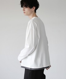 ルーズベーシック フェイクレイヤード長袖Tシャツ