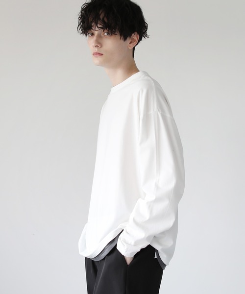 ASTRONOMY(アストロノミー)の「ルーズベーシック フェイクレイヤード長袖Tシャツ(Tシャツ/カットソー・メンズ・グレー/チャコール/ホワイト/ブラック/ワイン/ブルー/ベージュ/サックスブルー/ブラウン・L/XL/S/M)」の15枚目の写真
