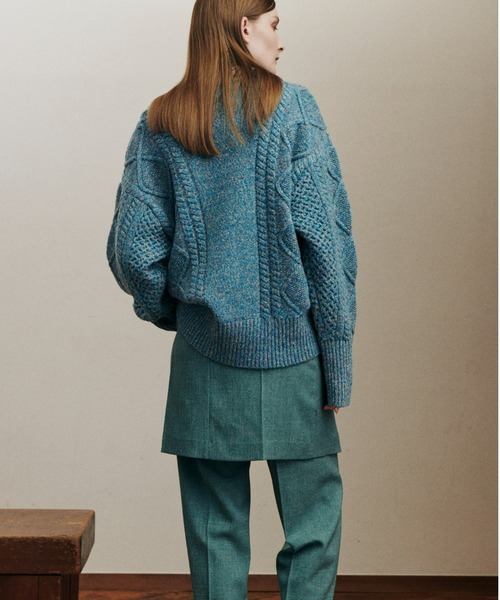 LE CIEL BLEU(ルシェルブルー)の「レイヤードテイラードパンツ / Layered Tailored Pants(その他パンツ・レディース・カーキ/グリーン・38/36/34)」の7枚目の写真