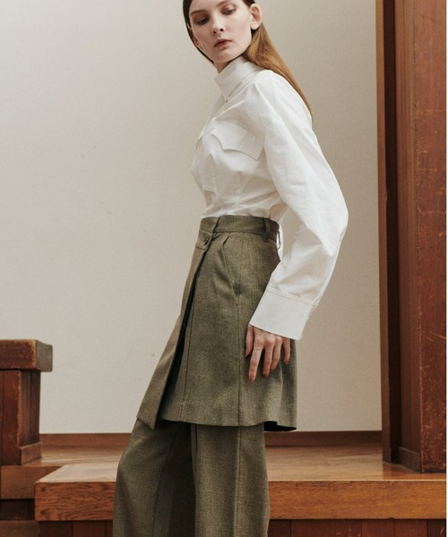 LE CIEL BLUR レイヤードテイラードパンツ セール】レイヤードテイラードパンツ / Layered Tailored Pants