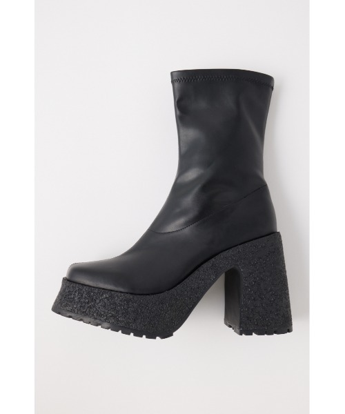 MOUSSY（マウジー）の「CHUNK SOLE STRETCH ブーツ（ブーツ・レディース・ブラック/ブラウン・MEDIUM/LARGE/SMALL）」の2枚目の写真