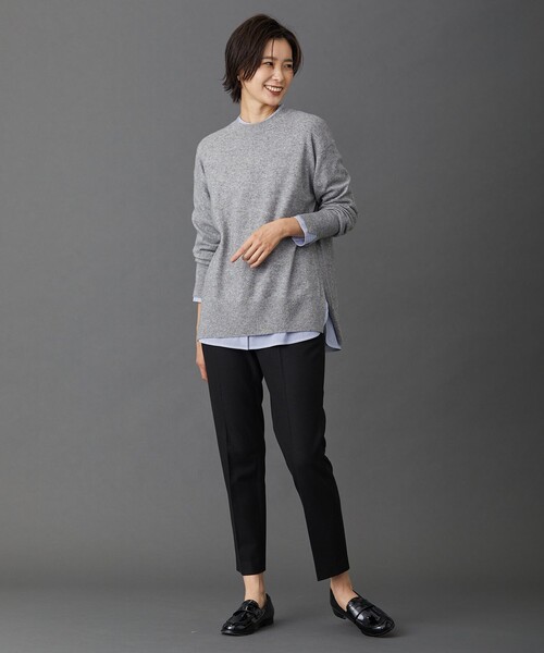 J.PRESS(ジェイプレス)の「【洗える】チェルビック テーパード パンツ(その他パンツ・レディース・ライトグレー系/ベージュ系/ブラック系・11/13/9/7)」の9枚目の写真