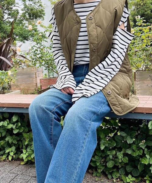 INGNI（イング）の「キルティング／ベスト（ベスト・レディース・ブラック/カーキ/アイボリー・M）」の15枚目の写真