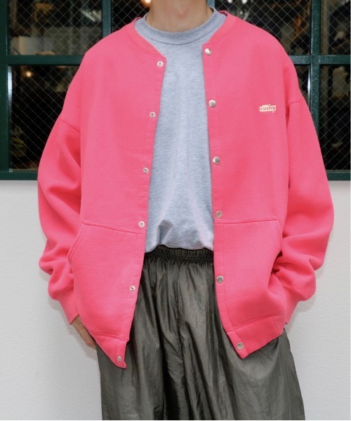 C.E.L.STORE（セルストア）の「GERRY COSBY/ジェリーコスビー EMB LOGO SNAP-UP CREW CARDIGAN刺繍ロゴスナップアップクルーカーディガンユニセックス（カーディガン/ボレロ・メンズ・イエロー/ピンク/ライトグリーン・LARGE/MEDIUM/FREE）」の18枚目の写真