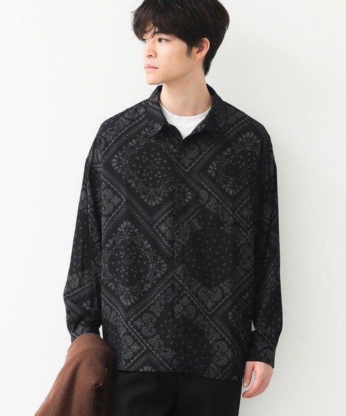 coca(coca)(コカ)の「メンズアソート柄シャツ(シャツ/ブラウス・メンズ・アイボリー/ブラック/ブルー・M/L/XL)」の2枚目の写真