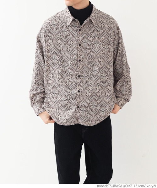 coca(coca)(コカ)の「メンズアソート柄シャツ(シャツ/ブラウス・メンズ・アイボリー/ブラック/ブルー・M/L/XL)」の5枚目の写真