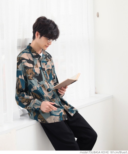 coca(coca)(コカ)の「メンズアソート柄シャツ(シャツ/ブラウス・メンズ・アイボリー/ブラック/ブルー・M/L/XL)」の12枚目の写真