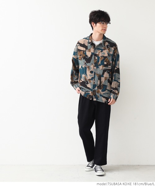coca(coca)(コカ)の「メンズアソート柄シャツ(シャツ/ブラウス・メンズ・アイボリー/ブラック/ブルー・M/L/XL)」の14枚目の写真