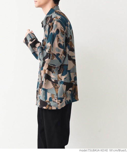coca(coca)(コカ)の「メンズアソート柄シャツ(シャツ/ブラウス・メンズ・アイボリー/ブラック/ブルー・M/L/XL)」の15枚目の写真