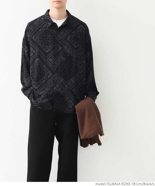 coca(coca)(コカ)の「メンズアソート柄シャツ(シャツ/ブラウス・メンズ・アイボリー/ブラック/ブルー・M/L/XL)」の10枚目の写真