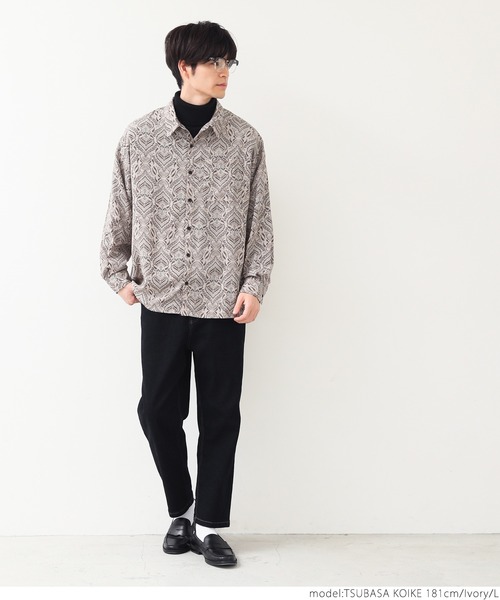 coca(coca)(コカ)の「メンズアソート柄シャツ(シャツ/ブラウス・メンズ・アイボリー/ブラック/ブルー・M/L/XL)」の6枚目の写真