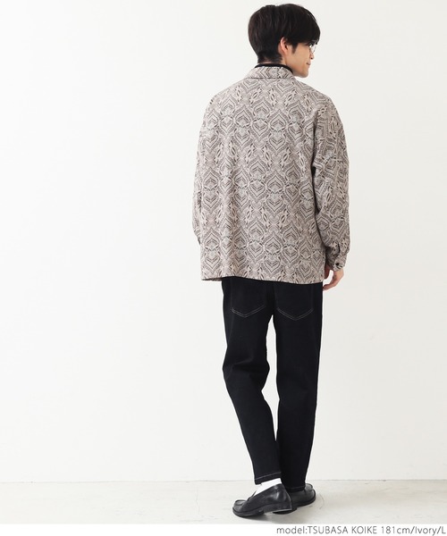 coca(coca)(コカ)の「メンズアソート柄シャツ(シャツ/ブラウス・メンズ・アイボリー/ブラック/ブルー・M/L/XL)」の7枚目の写真