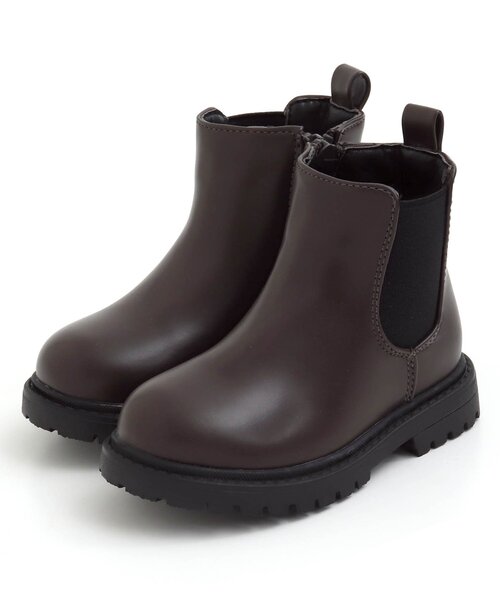 apres les cours（アプレレクール）の「サイドゴアブーツ（ブーツ・キッズ・ダークブラウン/ベージュ・15 /18/17/19/14/16）」の7枚目の写真