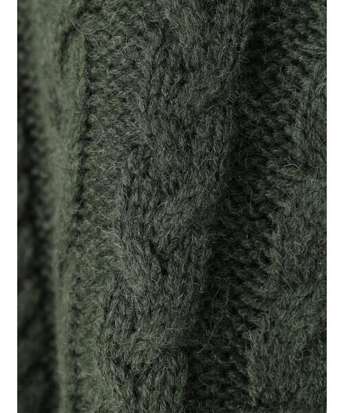 CRAFT STANDARD BOUTIQUE（クラフトスタンダードブティック）の「Vネックケーブルニットプルオーバー　◆（ニット/セーター・レディース・ブラック/ベージュ/ブラウン/カーキ/マスタード・FREE）」の17枚目の写真