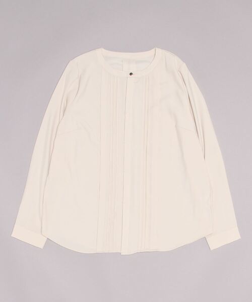 TRUDEA(トルディア)の「ピンタックノーカラーブラウス(シャツ/ブラウス・レディース・ホワイト/ブラック/ベージュ/ブルーグリーン・MEDIUM/LARGE)」の18枚目の写真