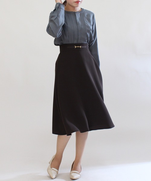 TRUDEA(トルディア)の「ピンタックノーカラーブラウス(シャツ/ブラウス・レディース・ホワイト/ブラック/ベージュ/ブルーグリーン・MEDIUM/LARGE)」の14枚目の写真