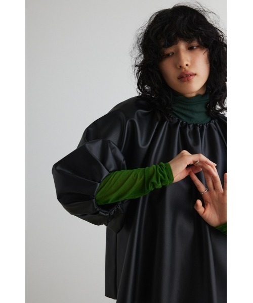 みーこ様 STYLEMIXER ステンカラーフェイクレザージャケット みーこ様