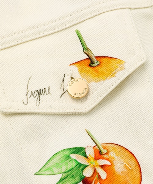 カサブランカ　Casablanca デニムジャケット　古着　アートペイント カサブランカ Casablanca デニムジャケット 古着 アートペイント